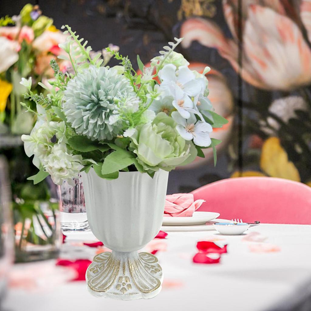 Vintage Metal Statue Vase Plant Pot Planter Flower Vase Table Dried Flower Home Centerpieces for Wedding,Party,Office Decor