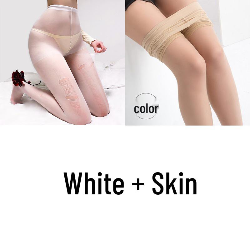 Ultra-Thin Hand-Tearable Black Stockings: Flirtatious & Sexy Pantyhose for Women