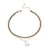 Minimal Teardrop Pearl Necklace, Multi-layer Elegant Choker Clavicle Chain