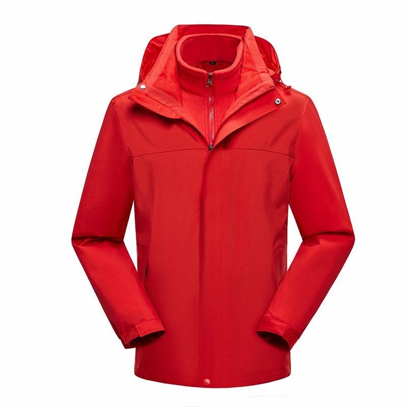 Men's Japanese Style 3-in-1 Detachable Windproof Waterproof Autumn/Winter Mountaineering Jacket.