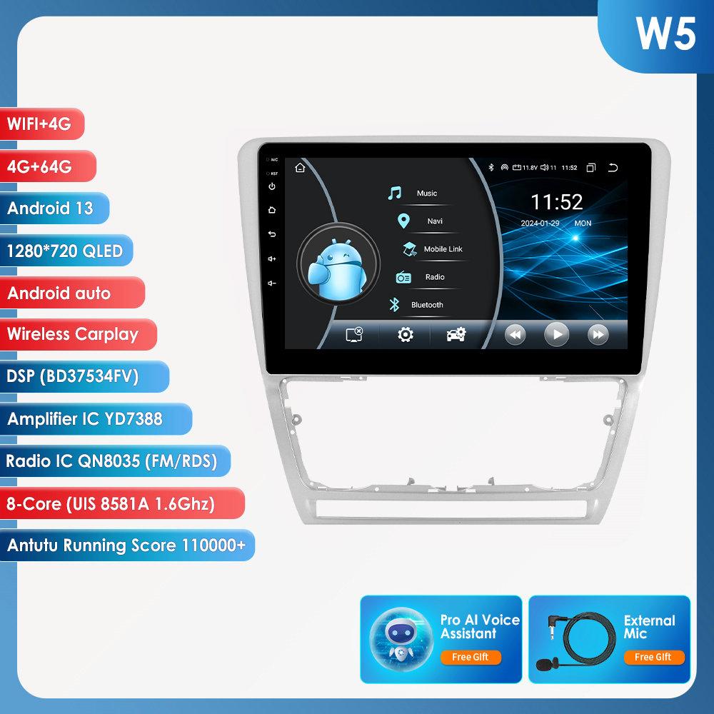 

OSSURET 10.1 Carplay 4G 2Din Android 13 Автомобильное радио для Skoda Octavia 2 2008 - 2013 Мультимедийный видеоплеер GPS DSP Авторадио RDS ПК Интеллектуальный экран W5 S 8Core 4G 64G AI