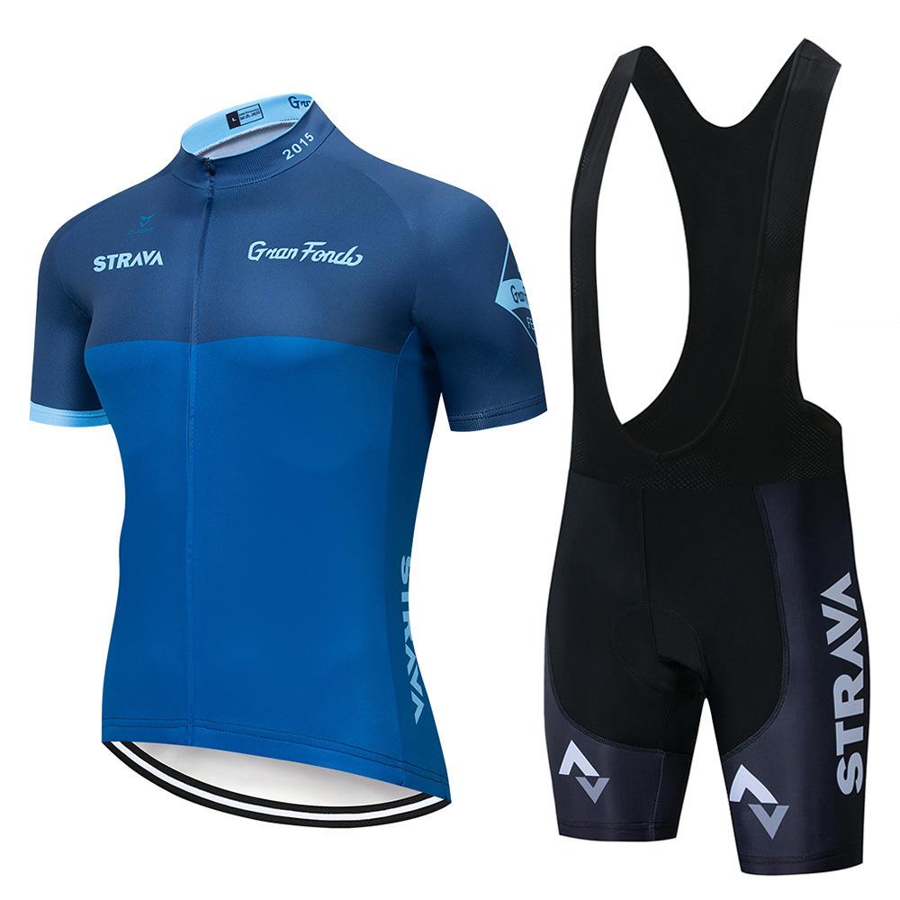 Strav Tour De France Cycling Suit Short Sleeve Suit Men's and Women's Summer Breathable Road Mountain Bike Suit