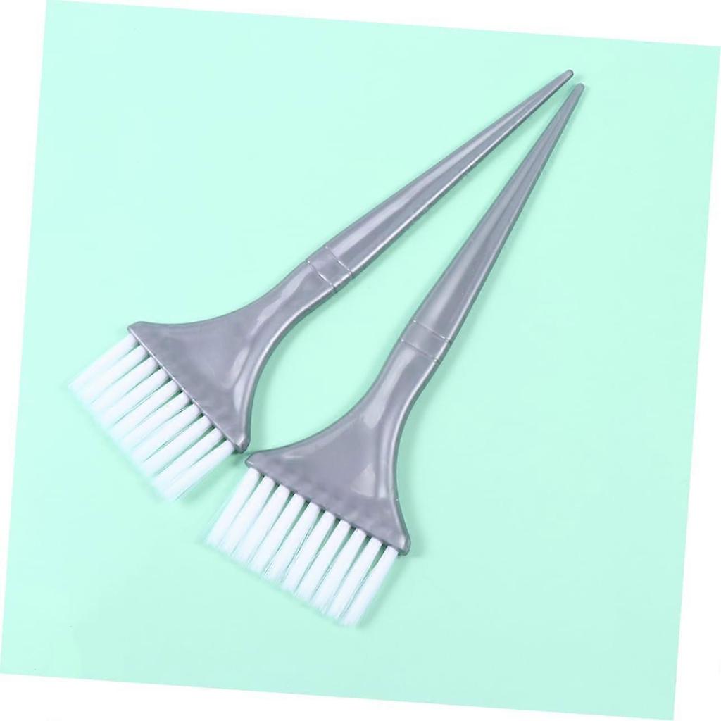 10 Pcs Hair Dye Brush Set for Salon and Home, Durable Nylon with Silver Handles
