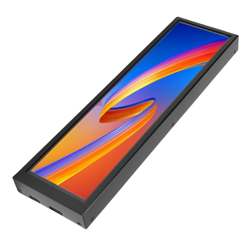 8,8 tommer PC-temperaturvisning 1920x480 Datatempvisning 178 graders bred visningsvinkel Dynamisk temastøtte Kapasitiv