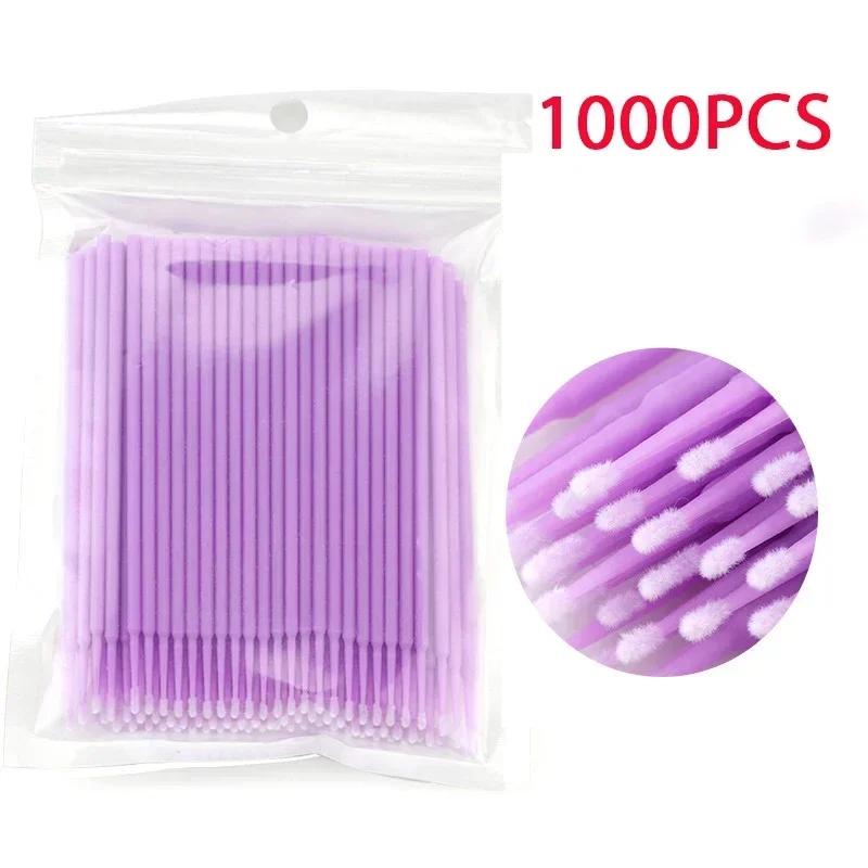 100/200/500/1000PCS Cotton Swab  Extension Disposable Eyelash Glue Cleansing Brushes Applicator Sticks Makeup Tools