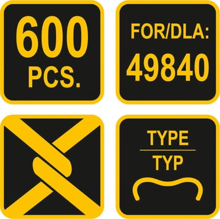 Vorel Type E Staples For Fastening Mesh 600 Pcs.
