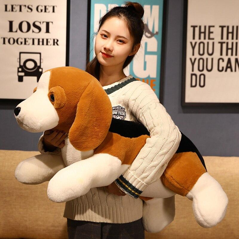 1pc 40 /60 /80cm Cute Beagles Plush Toys Soft Stuffed Animal Dog Dolls Cushion Sleeping Plushie Companion For Children Baby