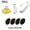 2/3-Inch Hex Drill Hand Shank Sanding Disc Set - Flocked Sandpaper & Wool Felt for Wood/Metal/Plastic/Paint Polishing & Waxing