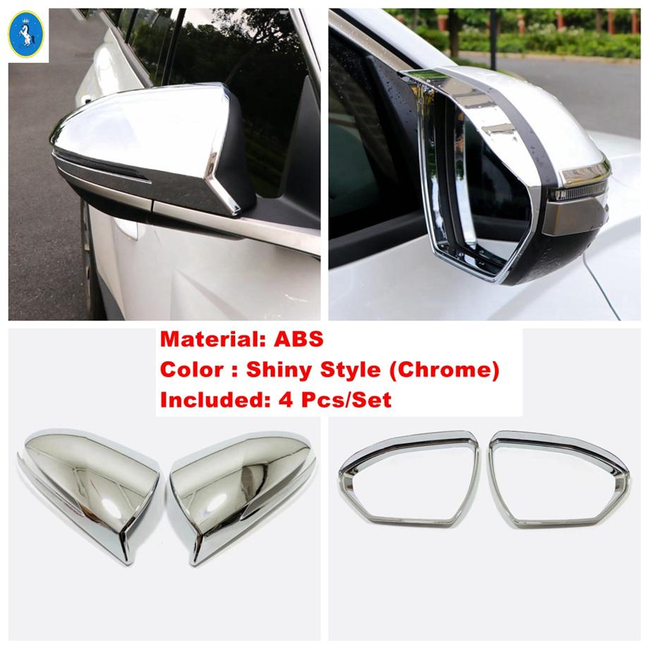 Chrome / Carbon Fiber Rearview Mirror Shell Rain Eyebrow Weatherstrip Shield Shade Cover Trim For Hyundai Tucson NX4  - 2025
