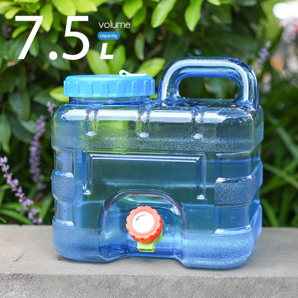 5/5.5/7.5/10L Portable Water Bucket Driving Pure Water Tank Container with Faucet for Outdoor Camping Car Cooking Picnic Hiking