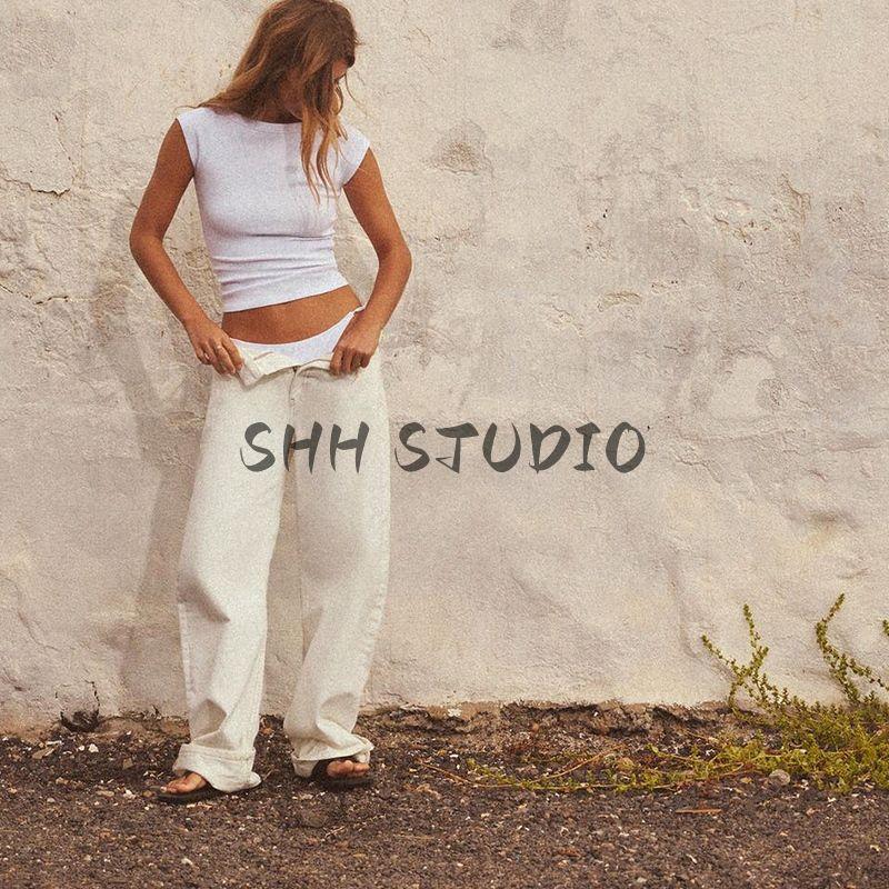 Spring New Women's Clothing Minimalist Style Multi-Color Short Sleeve Boat Neck Rib Base Silm Tops 4424302