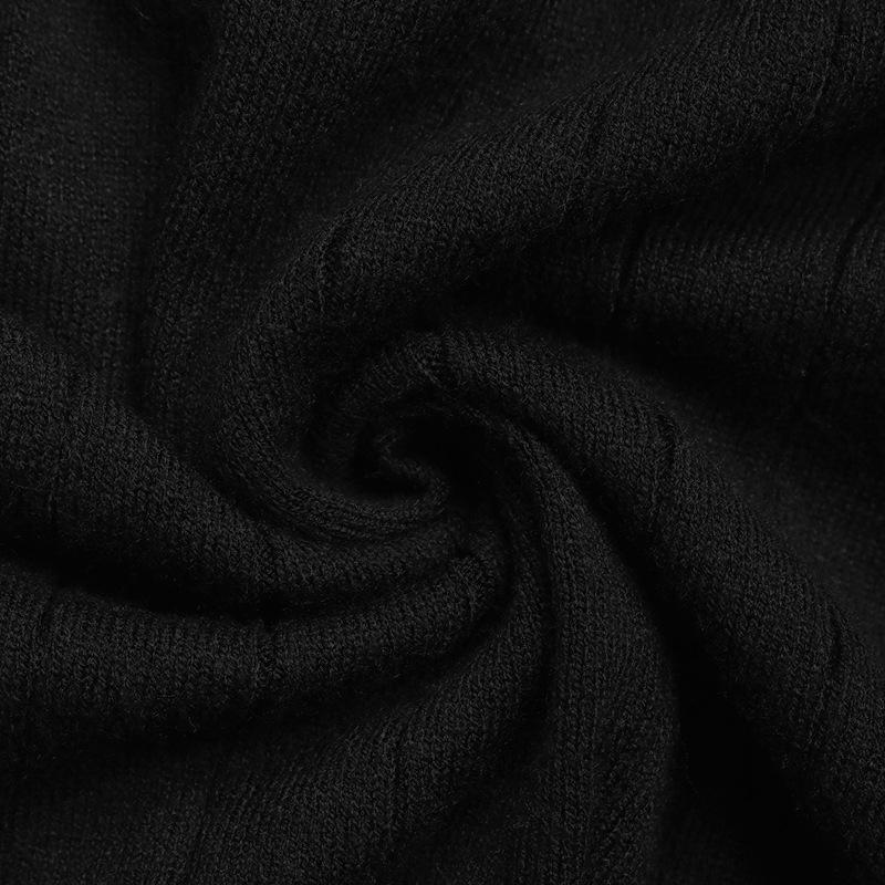Women's V-Neck Ribbed Knit Sweater - Casual, Simple, Solid Color, Loose Fit (Autumn/Winter 2025)