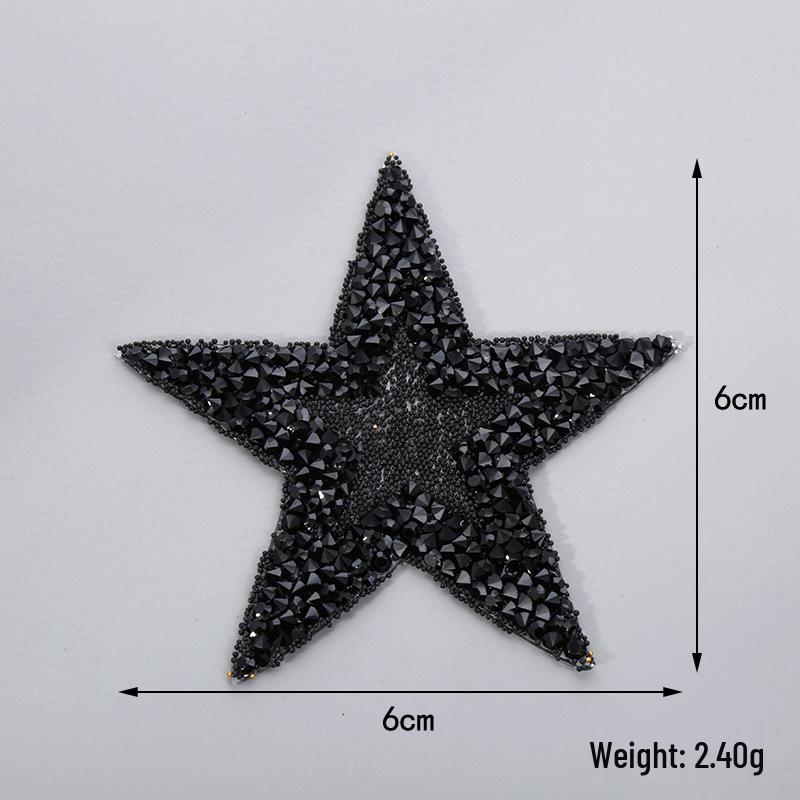 Zhaoshun Five-Pointed Star Hotfix Rhinestones Patterns - Adhesive Resin Rhinestones for Clothing Accessories and Fabric Patches