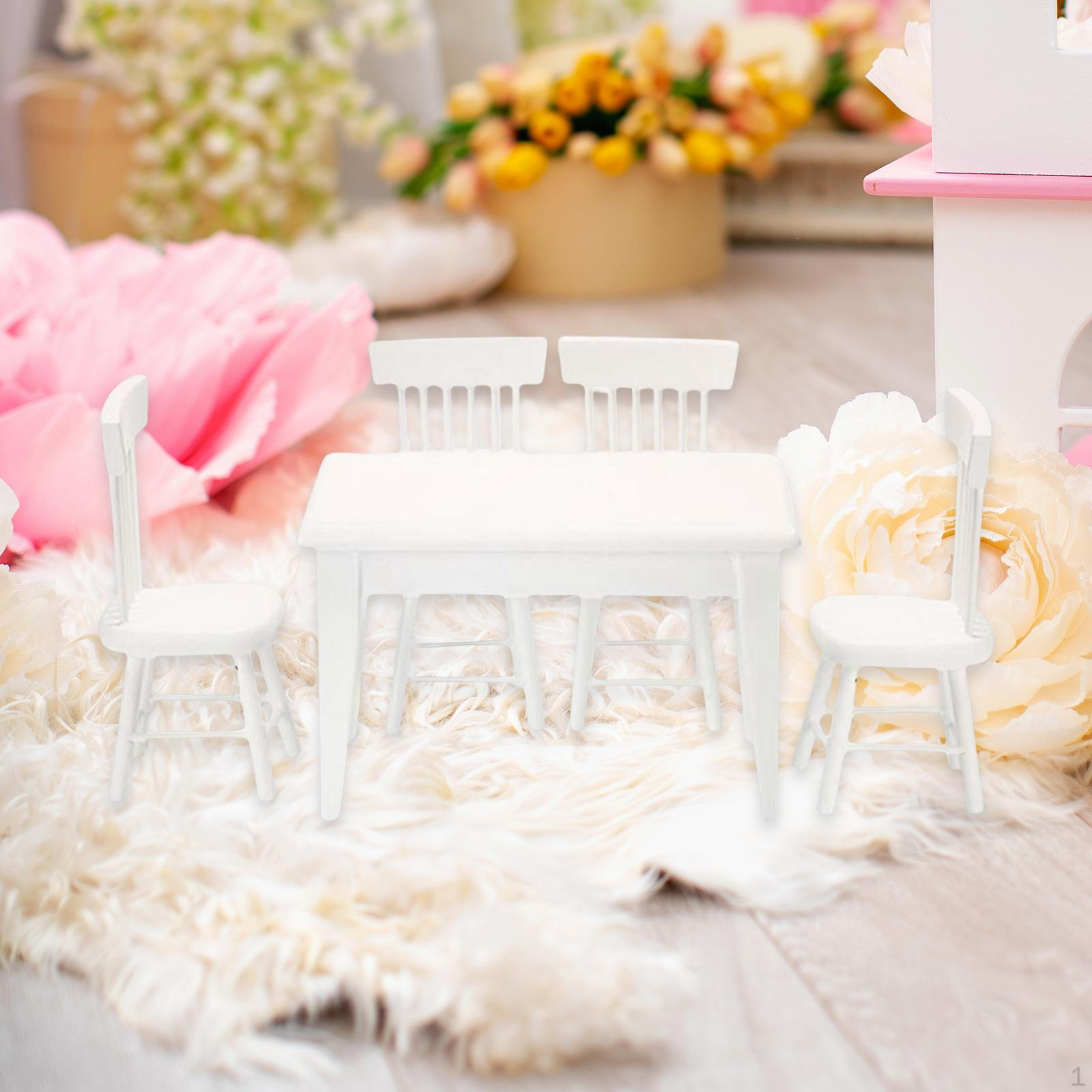 Wooden Dollhouse Furniture Set Decor Doll House toy for Mini