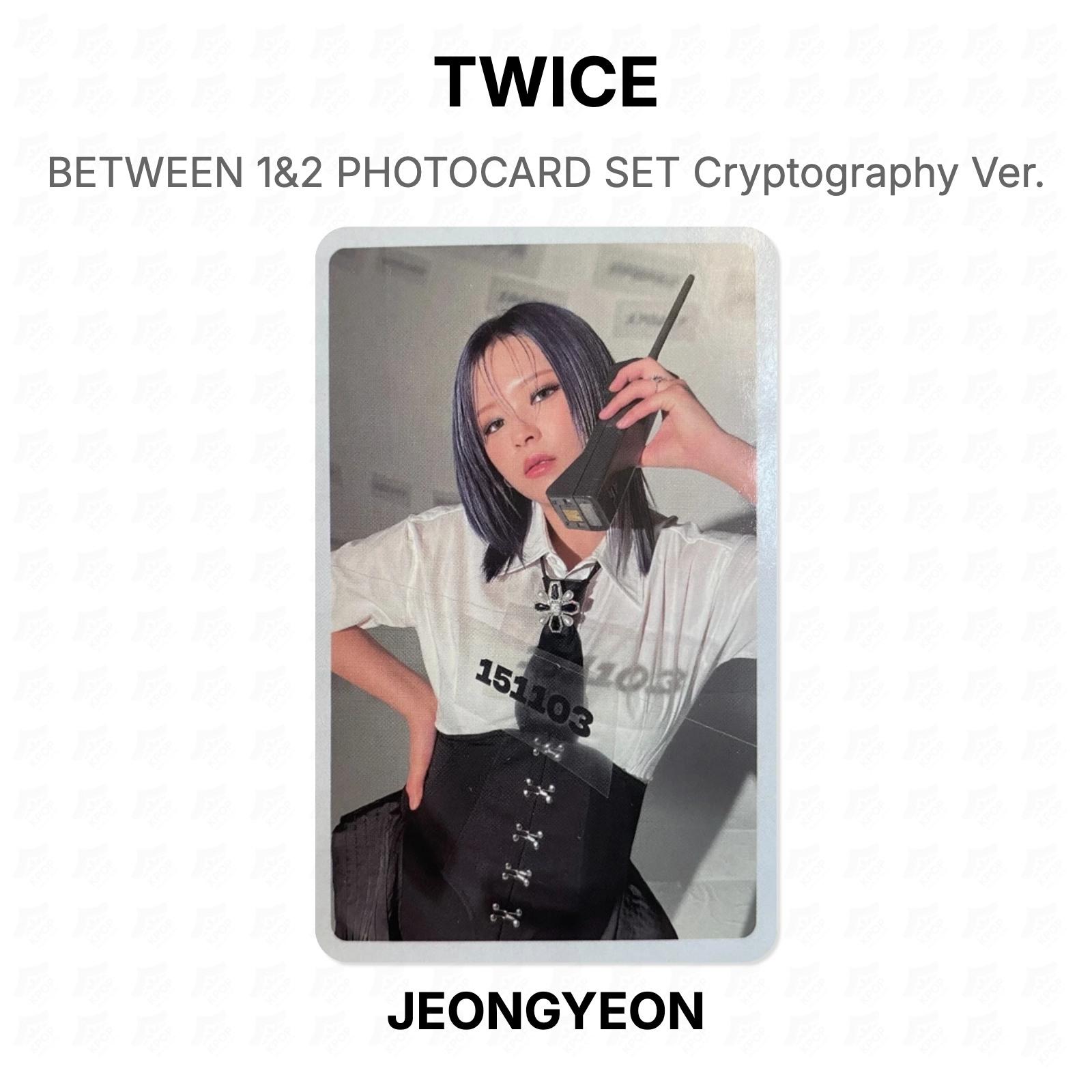 TWICE BETWEEN 1&2 PHOTOCARD SET Cryptography Ver. Official Photocard JEONGYEON