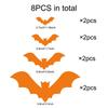 Black & Pink Halloween Bat Wall Stickers for Kids' Room Decoration & Party Ambiance