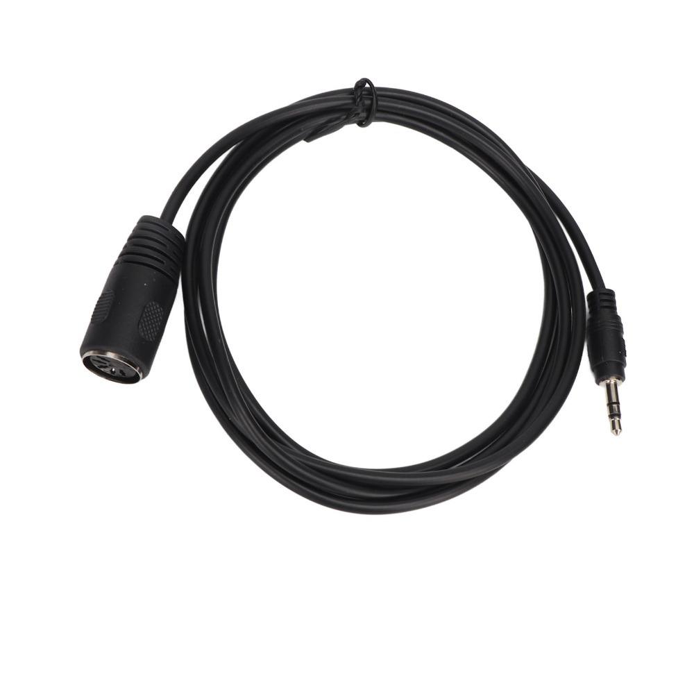 Flexible DIN 5Pin Female to 3.5mm Male Pure Copper Core Sound Converter Cable Studio Setup