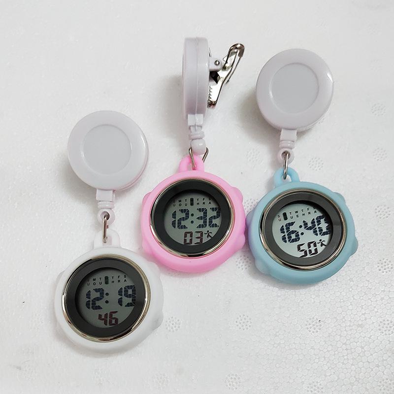 Luminous Retractable Clip-On Nurse Watch for Medical Professionals