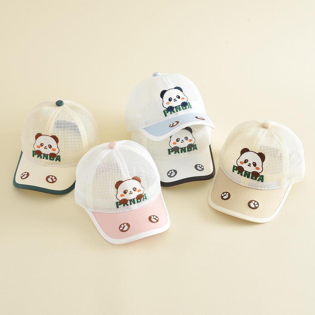 Cute Panda Mesh Hat: Children's Windproof Sun Protection Baseball Cap