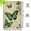 Vintage Butterfly Metal Tin Sign Punk Decor Retro Wall Art Kids Room Green