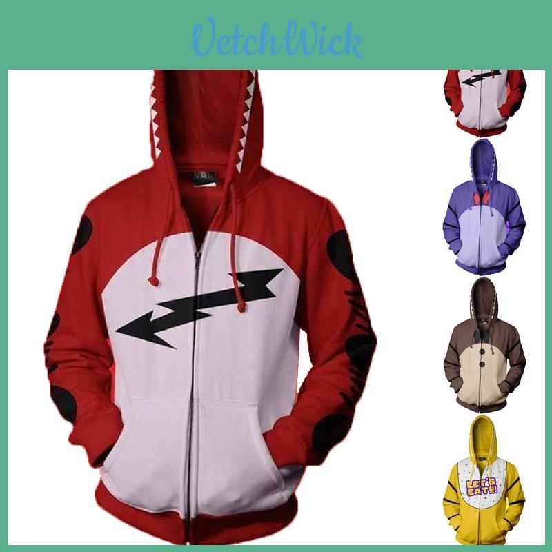 Prémiová mikina s kapucí Five Nights At Freddy's Fnaf Cosplay kostým s živým vzorem