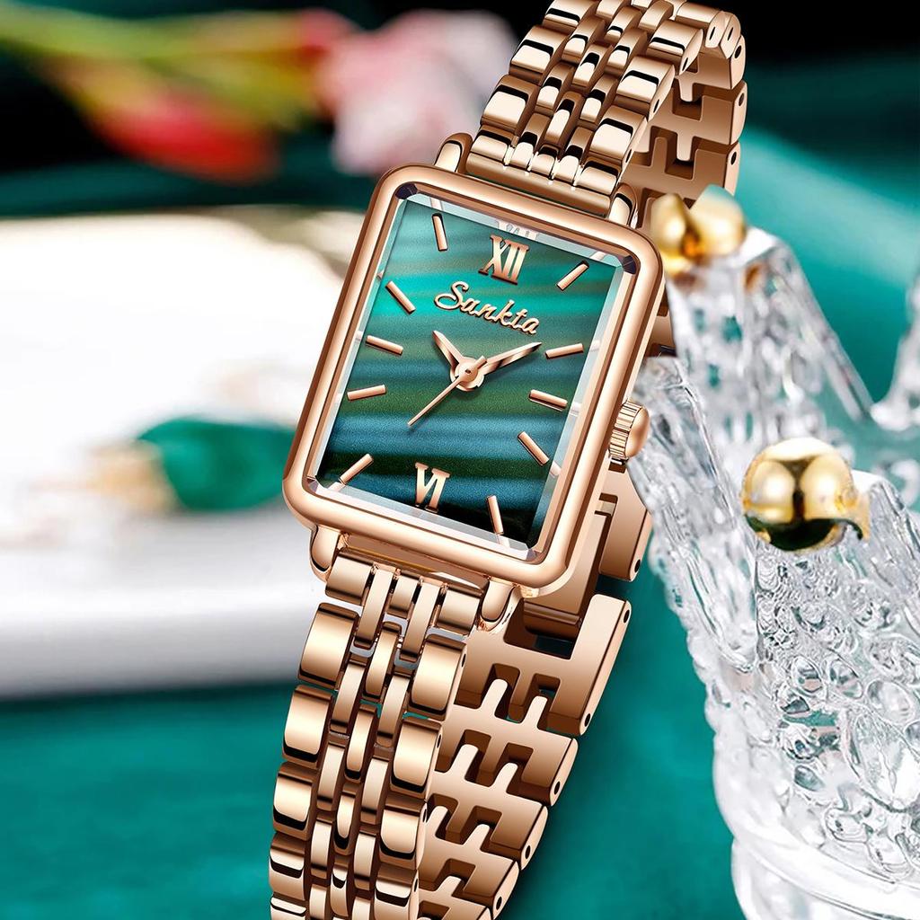 Sunkta Mode Frauen Uhr Stahl Band Wasserdichte frauen Quarzuhr