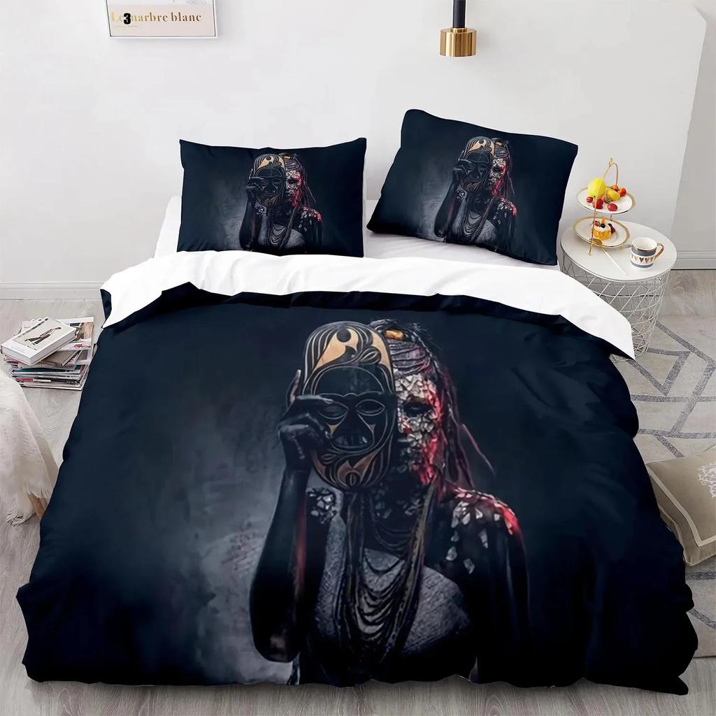 The Living Dead Bedding Set Single Twin Full Queen King Size Zombie Bed Set Aldult Kid Bedroom Duvetcover Sets 3D Anime 016