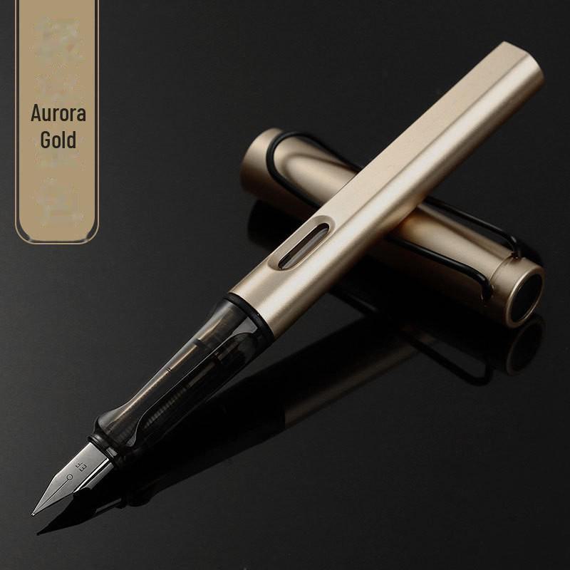 Zhengzi Student Fountain Pen - Iridium Gold 0.5mm Nib, 0.38mm Replaceable Ink Capsule, Steel Construction