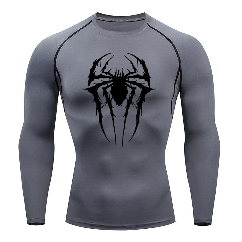 Sportswear Men Gym Compression T Shirt Running Long Sleeve Sports T-shirt Elastic Quick Dry Sport Tops Tee Athletic Shirts Men