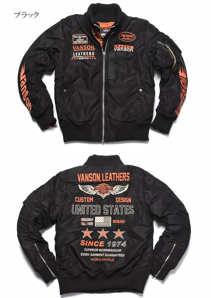 Flight Jacket Flying Emblem Triple Star Fully Embroidered Removable Double Front [Banson] [2024 Fall/Winter] MA-1 & NVJK-2402 (JP, Alphabet, 2XL,