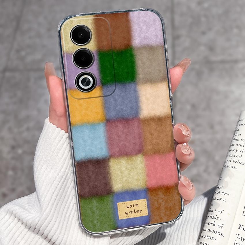 Für Oppo A3 A5 A1 Pro A3x AX5 AX5s A7 A8 Ace2 Luxuriöse Stoßfeste Handyhülle Niedliche Blumenmuster Transparenter TPU Schutz Rückseite Für Oppo Hülle