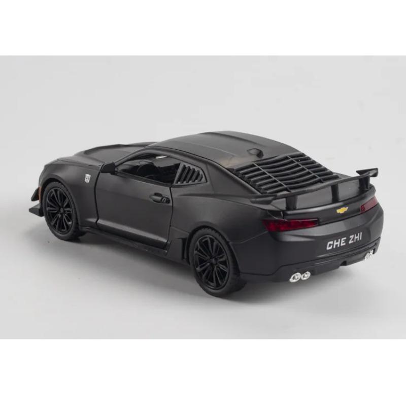 1/24 Alloy Die Cast Chevrolet Camaro Sports Car Model Toy Vehicle Simulation Sound Light Pull Back Collection Toys for Children Gifts