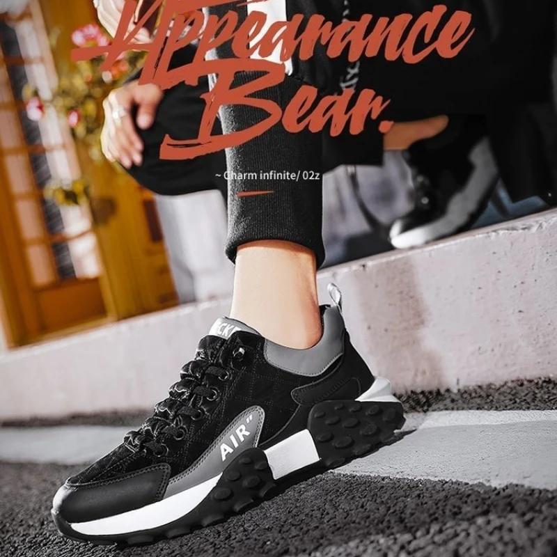 Pantofi sport casual pentru bărbați, pantofi de tenis, pantofi sport pentru bărbați, pantofi confortabili din piele, 2024, pantofi vulcanizați cu platformă cu talpă de cauciuc, Zapatos