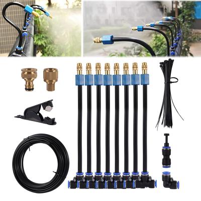 Omnidirectional Misting Nozzle Kit Bend Arbitrarily Atomized Sprayer Garden Irrigation Humidify Landscaping Cooling Dust Removal