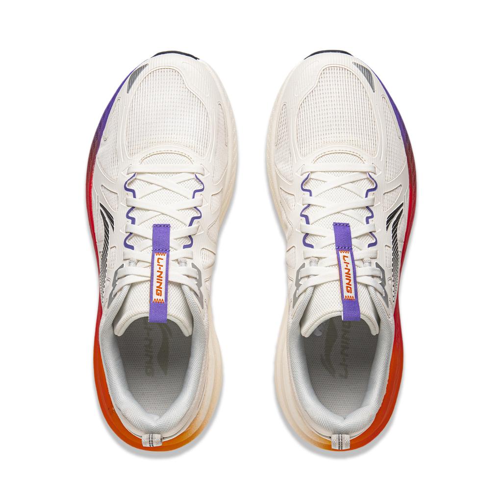 New LINING Leisurely Running Shoes Men's Low Top Mist White ARSV027-2