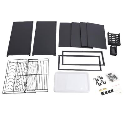 Kitchen Countertop Dish Storage Cabinet 3 Tier Dish Rack Space Saving Multifunctional Large Storage Shelf Organizer