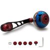 HEIGHTEN 65/75mm & 80/90mm Reel Handles with 38mm/45mm Handle Knobs for Shimano, Daiwa, and Abu Baitcasting Reels, Aurora Ach Series (65mm/75mm Handle