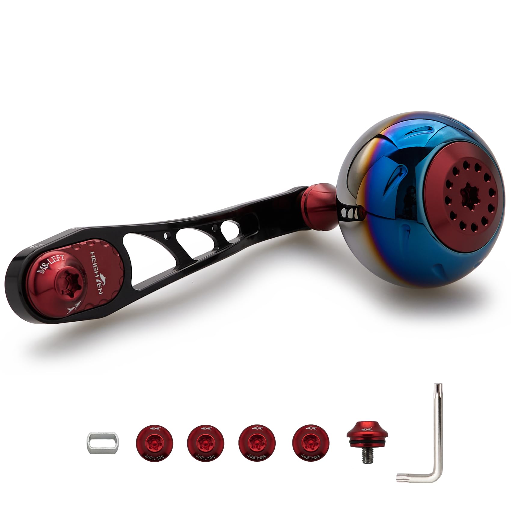 УВЕЛИЧЕННАЯ ДЛИНА 65/75 мм и 80/90 мм Рукояток Катушек с Рукоятками 38 мм/45 мм для Мультипликаторных Катушек Shimano, Daiwa и Abu, Серия Aurora Ach (Ручка 65 мм/75 мм