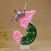 Color Block Number Birthday Candle Cake Decoration First Year Celebration Crown Birthday Candle