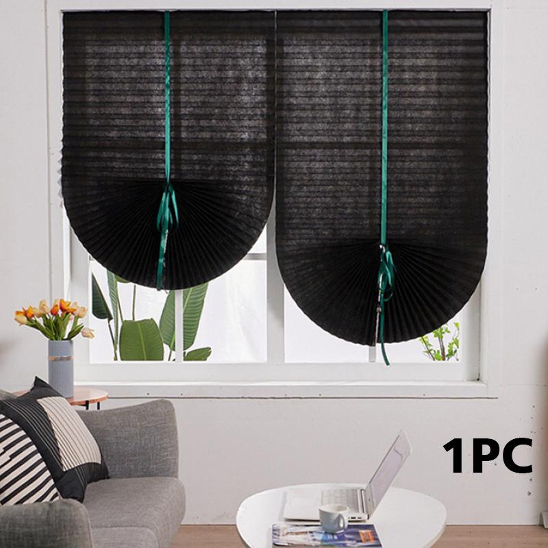 

1 шт. Регулируемая плиссированная штора, съемная, светофильтрующая, для защиты приватности дома, нетканая, для спальни, разные размеры 90x150cm чёрный
