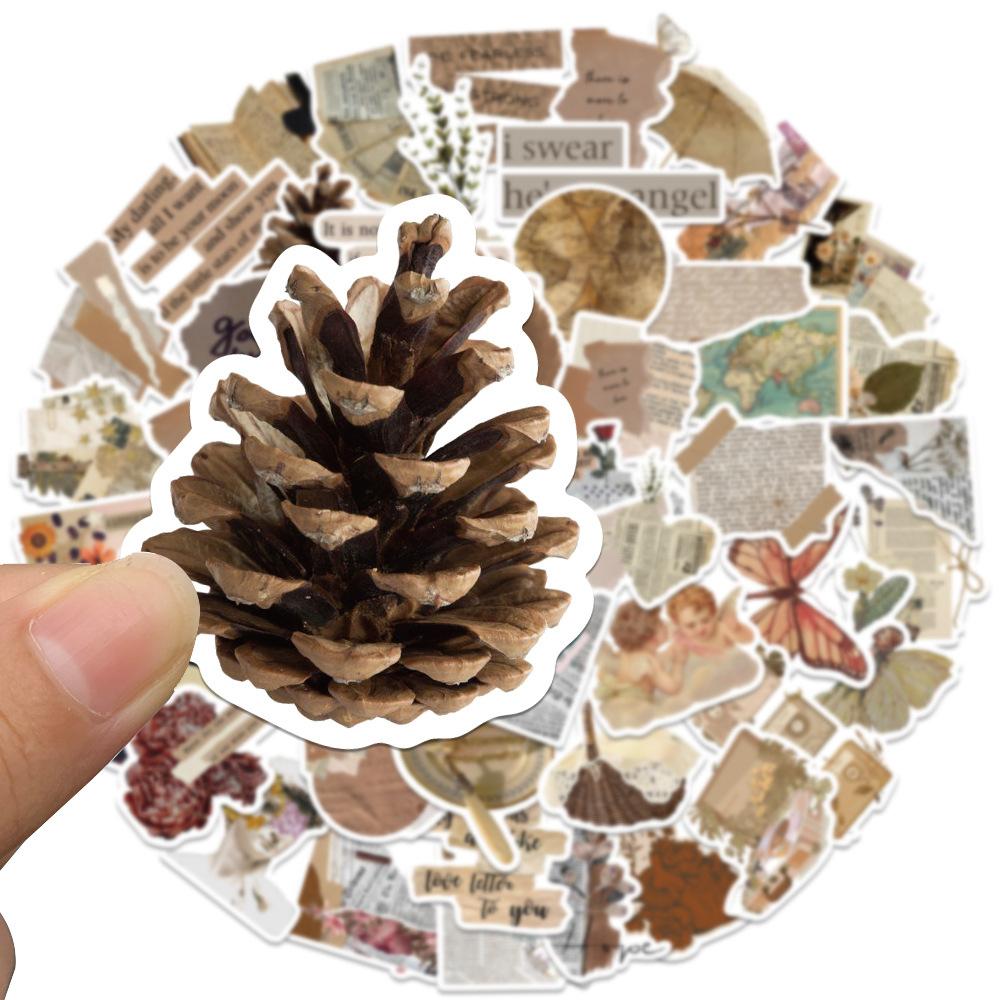 52piece Retro Art Abstract Graffiti Sticker Set Waterproof F Vinyl Decals