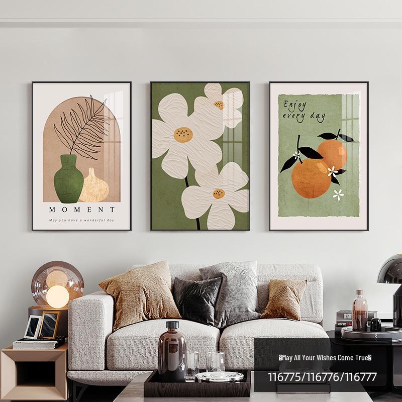 Nordic Minimalist Triptych: Modern Decorative Wall Art for Living Room, Bedroom, or Dining Area