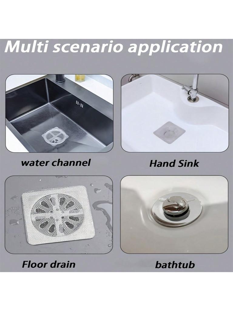 10/30PCS Drainage Filter Covers, Used For Hair Plugs, Disposable Shower Drainage Hair Catchers, Disp