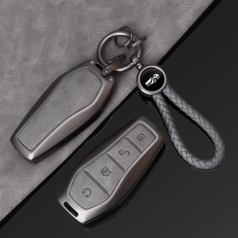 Alloy Car Key Cover Case For Byd Song Plus Ev Dolphin Seal U Dmi Atto 3 Sealion 6 Han Qin Car Keychain Key Shell Accessories