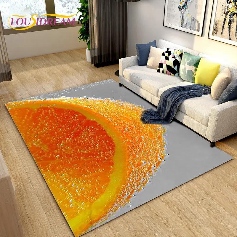 Fruits Series Kitchen Area Rug Carpet for Living Room Bedroom Playroom Sofa decor home Non-slip rug Floor Mat Soft