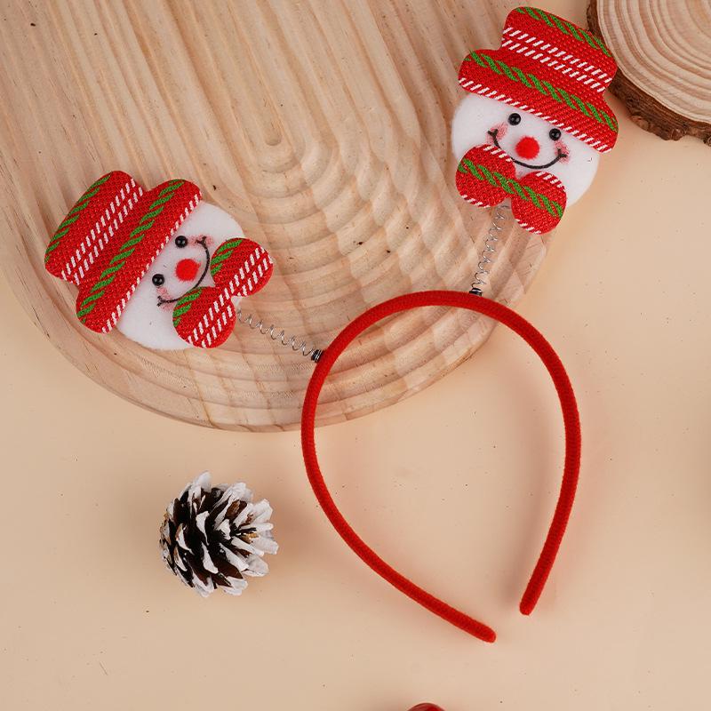 Świecące Świąteczne Akcesoria do Włosów Bałwana: Świecąca opaska i spinka do włosów dla dorosłych i dzieci