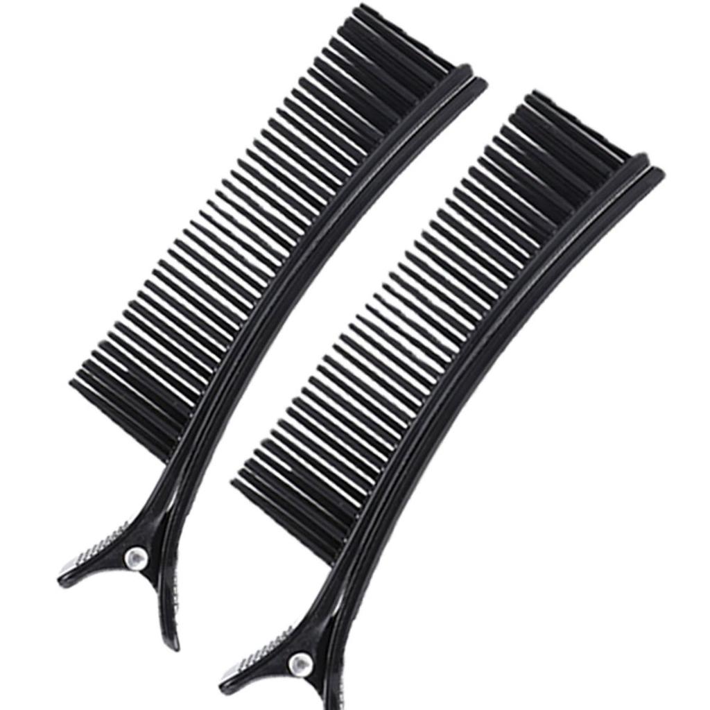2Pcs Hair Styling Clip Salon Sectioning Hairpin Hairdressing Partition Clip Hairgrip Tool Black