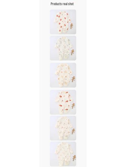 Newborn Pure Cotton Tagless Long Sleeve Romper - Unisex All-Season Bodysuit