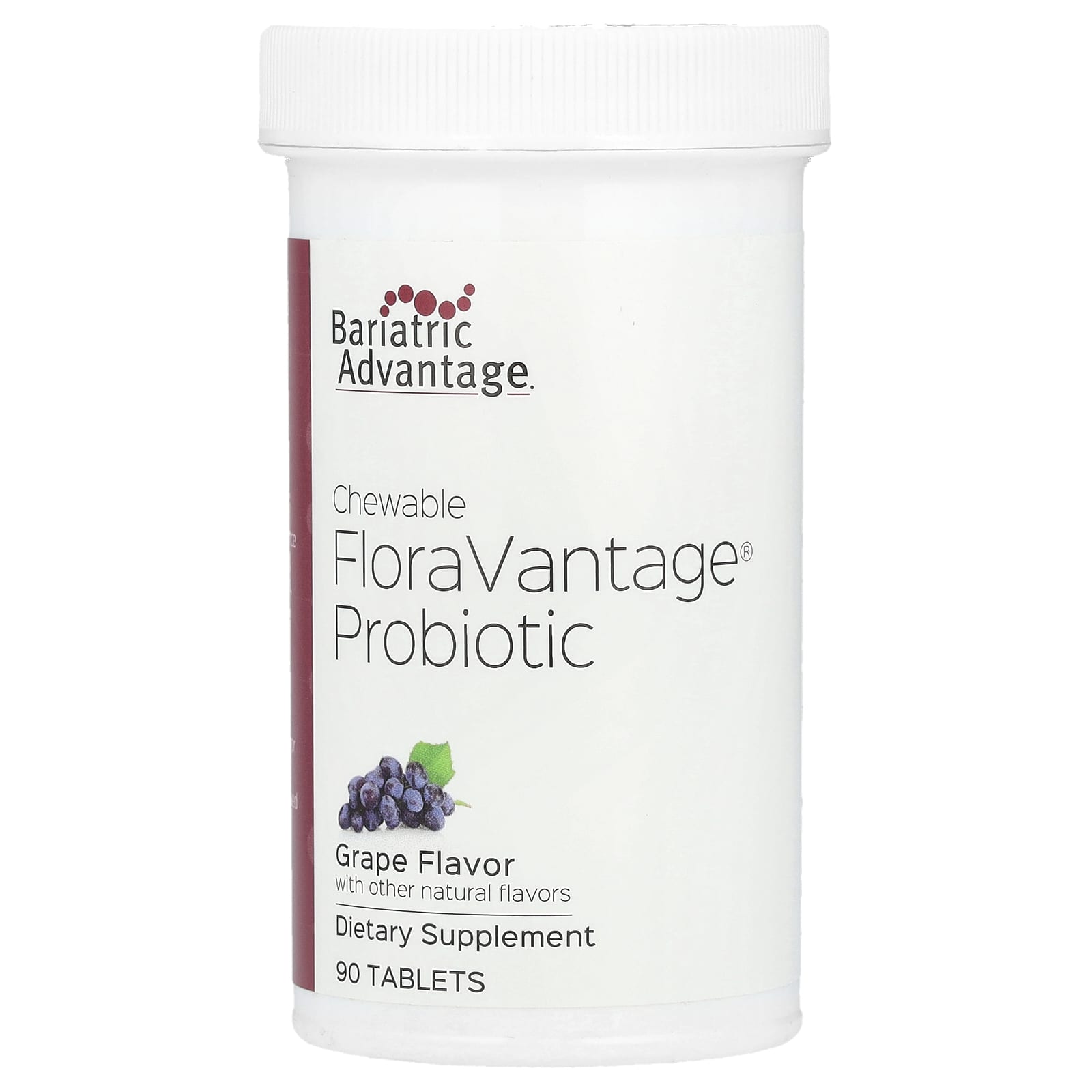 

Bariatric Advantage, жувальний пробіотик FloraVantage, виноград, 90 таблеток