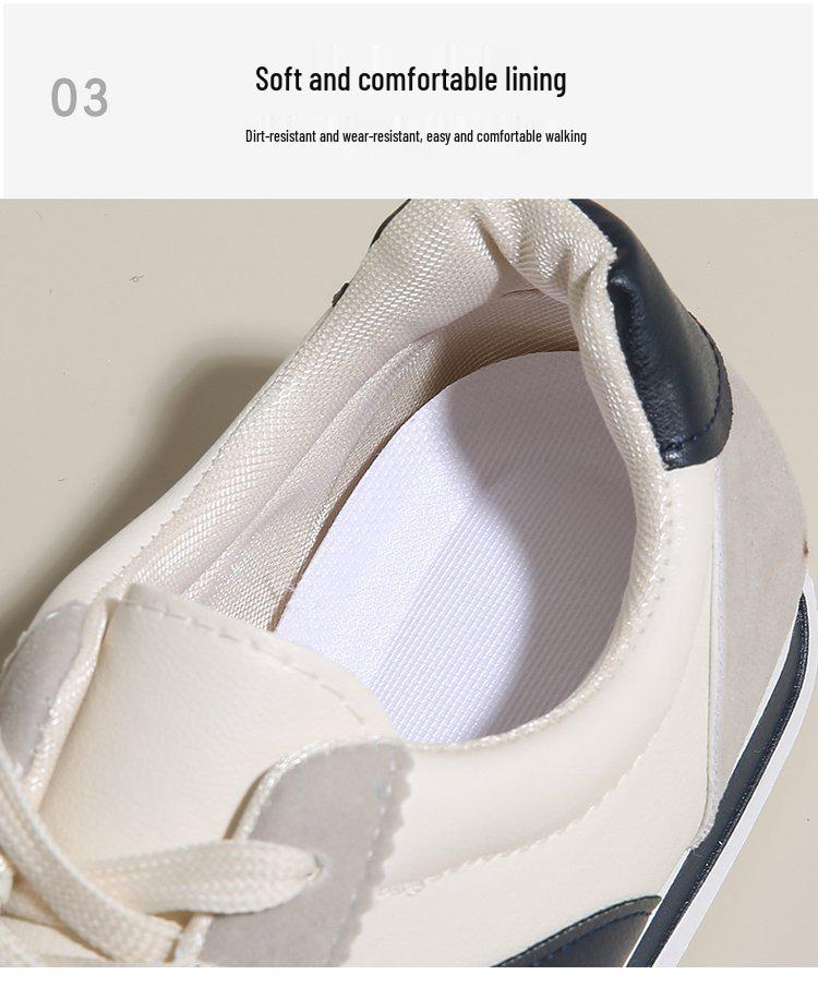Plus-Size Casual Lace-Up Sneakers - Soft Sole, Versatile Spring & Summer Running Shoes